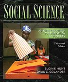 Social science : an introduction to the study of society
