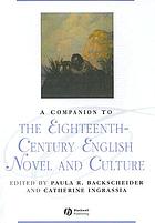 A companion to the eighteenth-century English novel