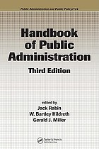 Handbook of public administration