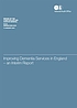 Improving dementia services in England - an interim... by Great Britain. National Audit Office.