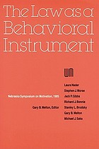 The law as a behavioral instrument