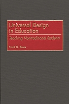 Universal design in education : teaching nontraditional students