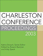 Charleston Conference proceedings, 2003