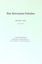 Non-Newtonian calculus