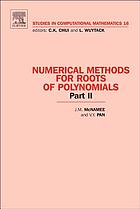Numerical methods for roots of polynomials