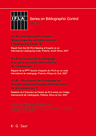 Report from the 5th IFLA Meeting of Experts on an International Cataloguing Code : Pretoria, South Africa, 2007 = Rapport de la 5ème Réunion d'Experts de l'IFLA sur un Code International de Catalogage