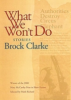 What we won't do : stories