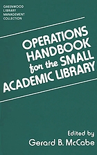 Operations handbook for the small academic library