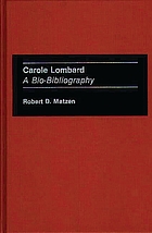Carole Lombard : a bio-bibliography