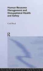 Human resource management and occupational health and safety