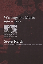 Writings on music, 1965-2000