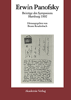 Erwin Panofsky : Beiträge des Symposions, Hamburg, 1992