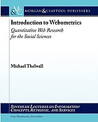 Introduction to webometrics : quantitative web research for the social sciences