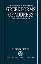 Greek forms of address : from Herodotus to Lucian