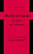 On Pascha and fragments de Melito, Saint  Bishop of Sardis
