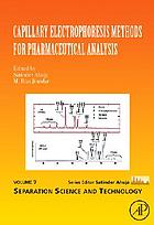Capillary electrophoresis methods for pharmaceutical analysis