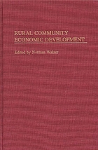 Rural community economic development