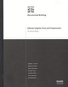 Asbestos litigation costs and compensation : an interim report