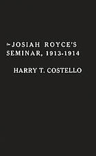 Josiah Royce's seminar, 1913-1914