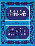 Complete string quartets and Grosse Fuge from the Breitkopf & Härtel complete works edition.