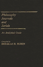 Philosophy journals and serials : an analytical guide