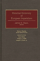 Historical dictionary of European imperialism
