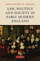 Law, politics and society in early modern England