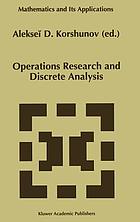 Operations research and discrete analysis