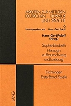 Sophie Elisabeth : Herzogin zu Braunschweig und Lüneburg : Dichtungen