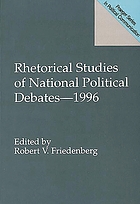 Rhetorical studies of national political debates-- 1996