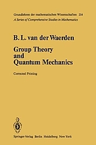 Group theory and quantum mechanics