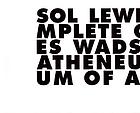 Sol Lewitt : Incomplete open cubes