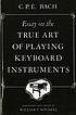 Essay on the true art of playing keyboard instruments