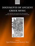 Documents of Ancient Greek Music: The Extant Melodies and Fragments cover image