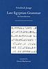 Late Egyptian grammar : an introduction door Friedrich Junge