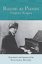 Busoni as pianist