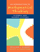 An introduction to mathematical thinking : algebra and number systems
