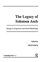 The Legacy of Solomon Asch : essays in cognition and social psychology