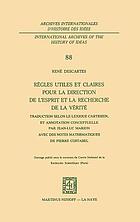 Rules for the direction of the mind. Discourse on the method
