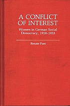 A conflict of interest : women in German social democracy, 1919-1933