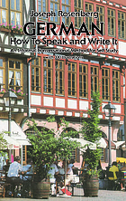 German: how to speak and write it;