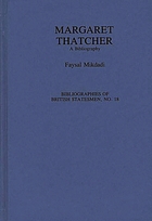 Margaret Thatcher : a bibliography