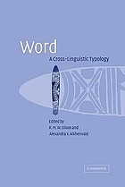 Word : a cross-linguistic typology