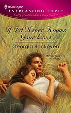 If I'd never known your love