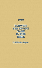 (Yehovah) = Yahweh : the divine name in the Bible