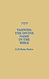 (Yehovah) = Yahweh : the divine name in the Bible por Geoffrey H Parke-Taylor