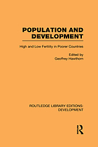 Population and development : high and low fertility in poorer countries
