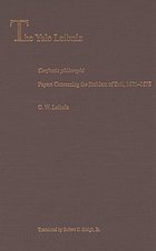Confessio philosophi papers concerning the problem of evil, 1671-1678