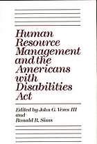 Human resource management and the Americans with Disabilities Act