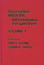 Behavioral medecine : international perspectives
